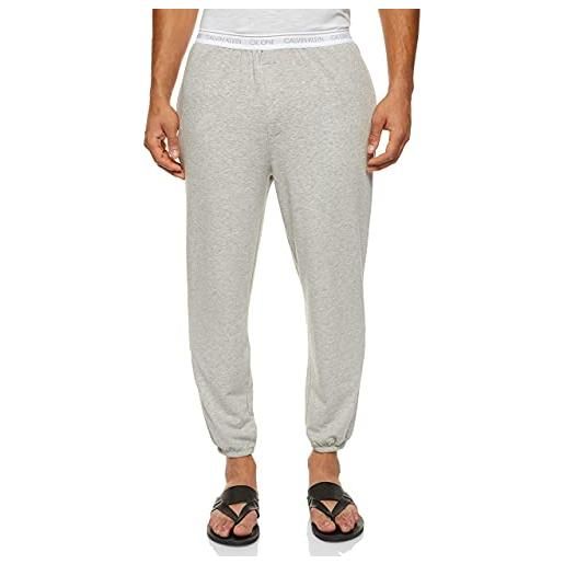 Calvin Klein pantaloni da jogging uomo jogger elasticizzati, grigio (grey heather), m