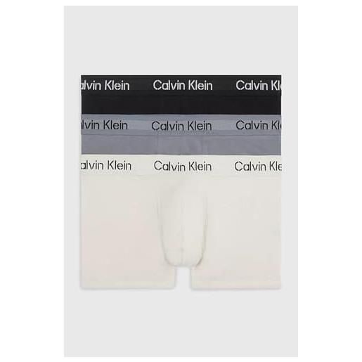 Calvin Klein trunk 3pk 09a, uomo, black, moonbeam, shining amor, l