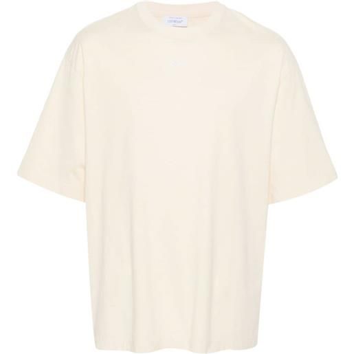Off-White t-shirt con ricamo arrows - giallo