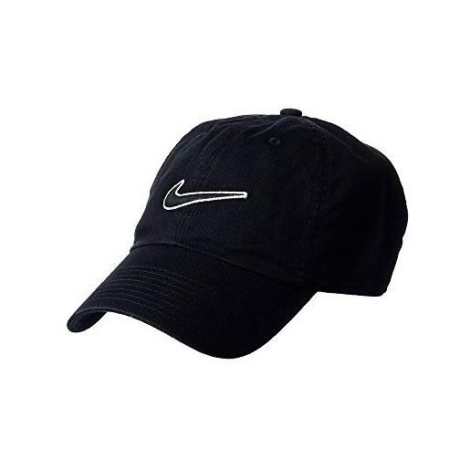 Nike u nk h86 cap essential swsh, cappellino da baseball, unisex adulto, nero, taglia unica