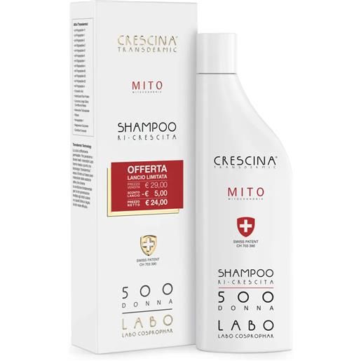 LABO INTERNATIONAL Srl crescina transdermic mito shampoo ri-crescita 500 donna labo 150ml