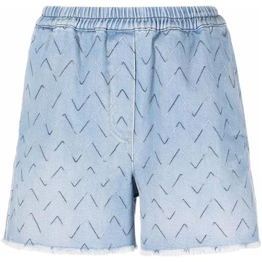 Missoni shorts con ricamo - blu