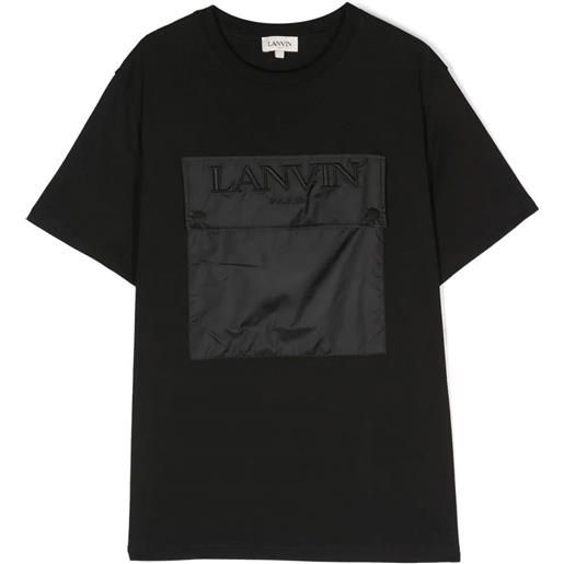 Lanvin kids t-shirt in cotone nero