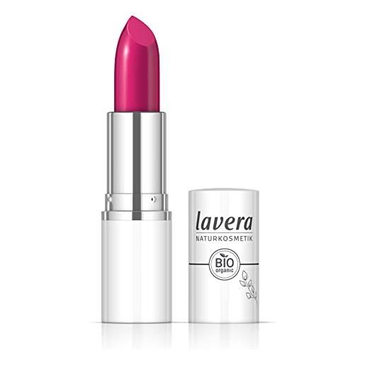 Lavera crema glow lipstick -pink universe 08, colore intenso, finitura lucida, comfort elevato, durata fino a 6 ore, vegano, cosmetici naturali (1 x 18 g)