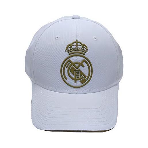 Real Madrid fc rm3go19, adulti unisex bianco/oro, taglia unica