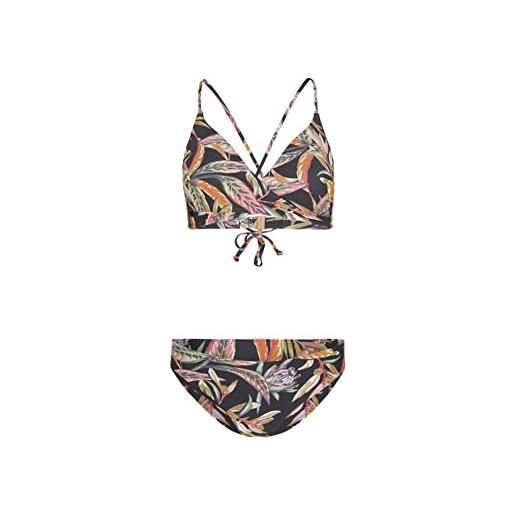 O'neill baay-maoi bikini set, 39033 black tropical flower, regular donna
