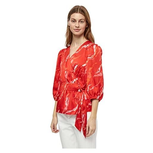 Minus serena grs wrap blouse, camicetta avvolgente, donna, multicolore (9447 lava red graphic print), 40