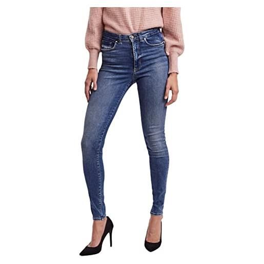 Vero Moda vmsophia hr jeans skinny ri372 noos pantaloni, blu medio (denim blu medio), xs donna