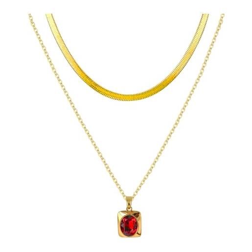 CARISSIMA Collana Da Donna In Oro Giallo 9 Ct, Catena A Spina Di Pesce Da 3 4 Mm