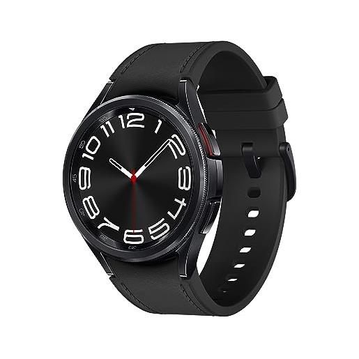 Samsung galaxy watch6 classic 43mm smartwatch fitness tracker, monitoraggio benessere, batteria a lunga durata, bluetooth, ghiera interattiva in acciao inox, graphite [versione italiana]