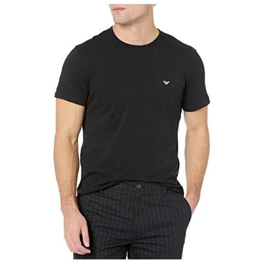 Emporio Armani 2-pack t-shirt pure cotton, confezione da 2 magliette uomo, nero/bianco, m