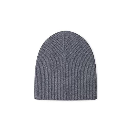 Style Republic berretto da uomo a costine, 100% cashmere, morbido ed elastico, caldo cappello per l'inverno, grigio, taglia unica