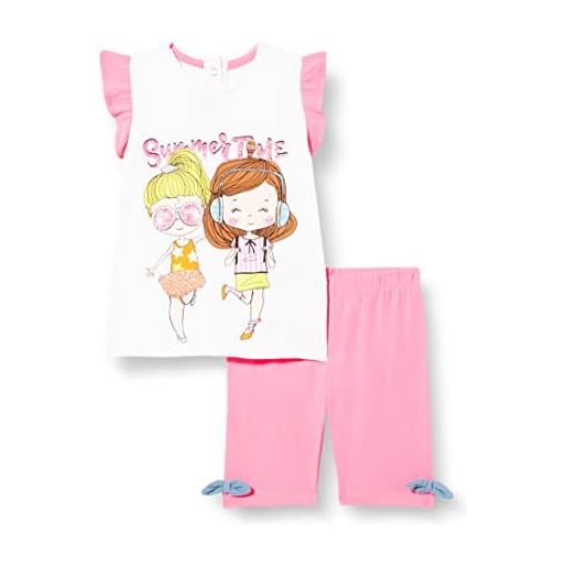 Chicco completo per bambina con t-shirt a maniche corte e shorts pantaloncini, 033, 15m bimba 0-24
