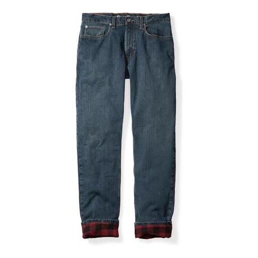 Eddie bauer men's h2low flex flannel-lined jeans, slate blue, 36w x 34l