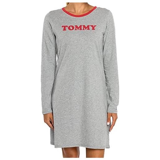 Tommy Hilfiger nightdress ls monopezzo, grigio (grey p78), medium (taglia produttore: md) donna
