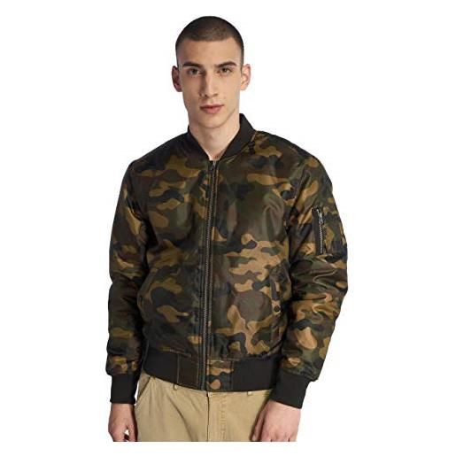 Urban Classics camo basic bomber jacket giacca, legno mimetico, xl uomo