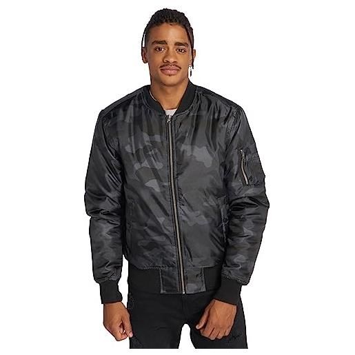 Urban Classics camo basic bomber jacket giacca, camouflage scuro, s uomo