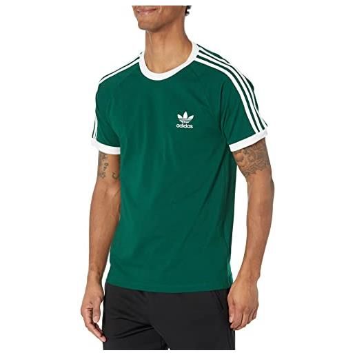 adidas Originals maglietta da uomo adicolor classics a 3 strisce, verde scuro, m
