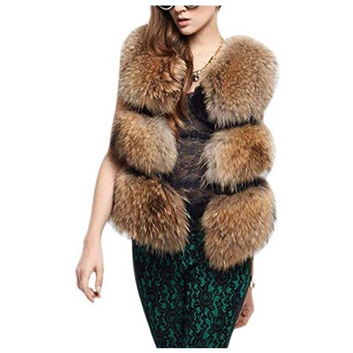 100% Vera pelliccia donna caldo ed elegante giacca naturale gilet c