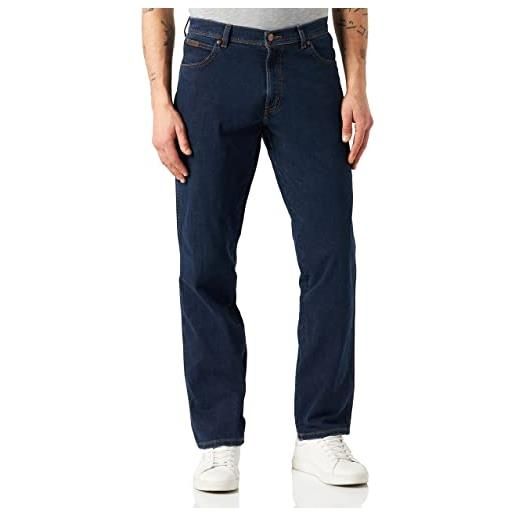 Wrangler texas slim jeans, blu (stonewash), 33w / 30l uomo