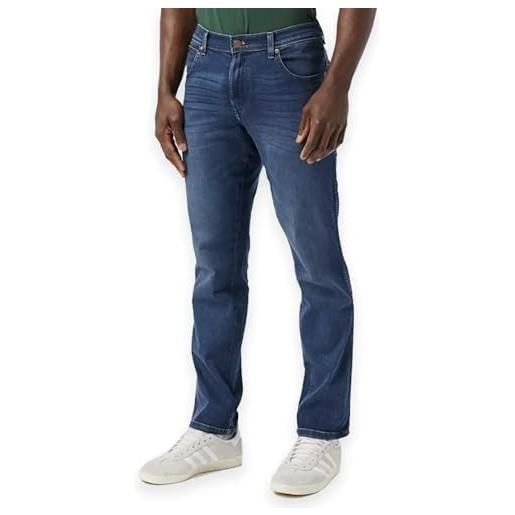 Wrangler texas slim jeans, blu (stonewash), 38w / 34l uomo