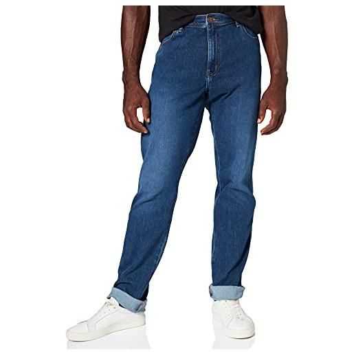Wrangler texas slim jeans, blu (stonewash), 30w / 32l uomo