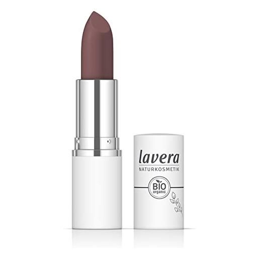 Lavera comfort matt lipstick - ember 04 - colore intenso - finitura opaca - piacevole sensazione - durata fino a 6 ore - vegano - cosmetici naturali (1 x 18,2 g)