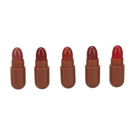 Sonew mini rossetto a capsula da 10 colori, impermeabile a lunga durata, idratante, opaco, brillante, a forma di pillola, set di rossetti da viaggio per donne e ragazze