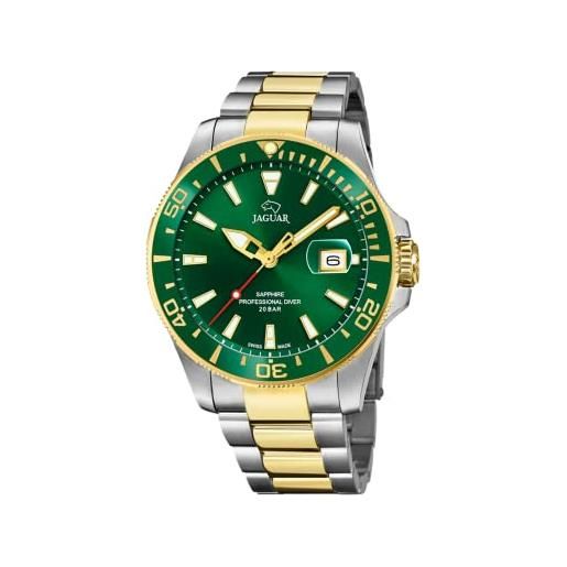 JAGUAR j863/b executive collection watch 43.5 mm green with two-tone steel strap for men