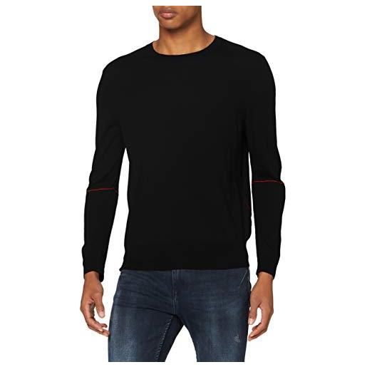 Falke rundhalsausschnitt longsleeve-60088, maglia a maniche lunghe da uomo, scollo rotondo, cielo notturno, xxl