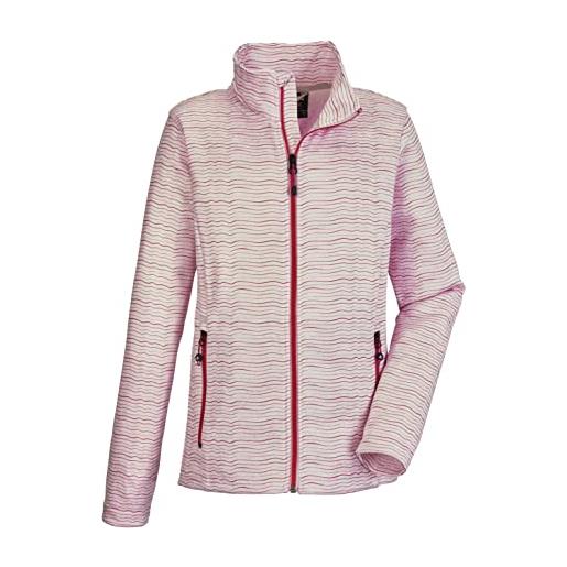 Killtec girl's giacca in pile lavorata a maglia/giacca in pile con collo alto kos 201 grls kntflc jckt, light pink, 152, 39098-000