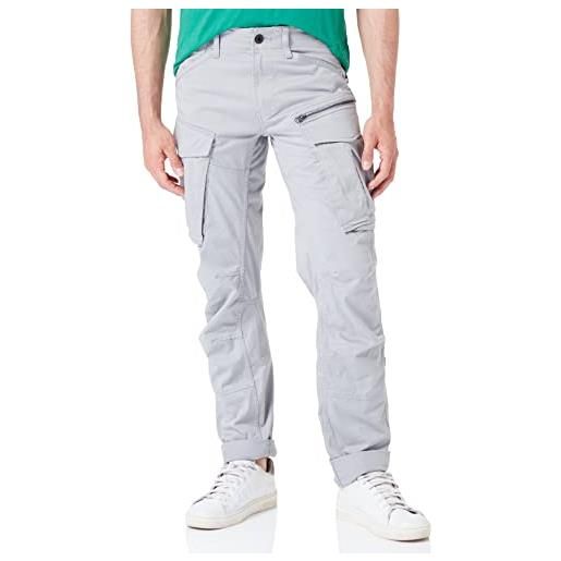 G-STAR RAW rovic zip 3d regular tapered pants, pantaloni uomo, grigio (steel grey d02190-5126-b959), 36w / 36l
