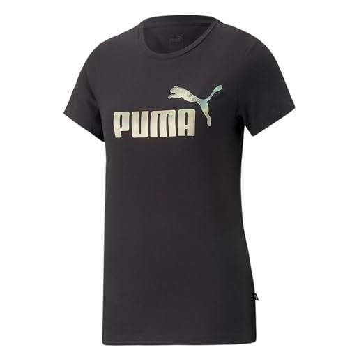 PUMA maglietta ess+ nova shine, donna, black, xs