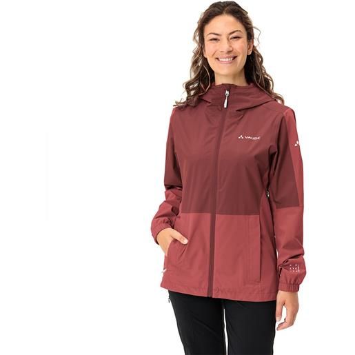 Vaude neyland full zip rain jacket rosso 36 donna