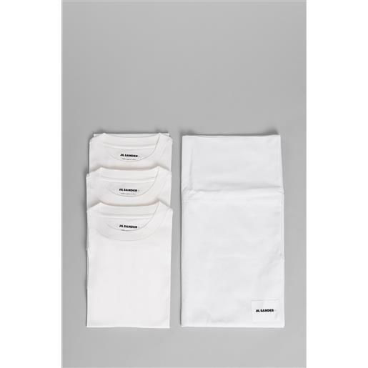 Jil Sander t-shirt 3-pack in cotone bianco
