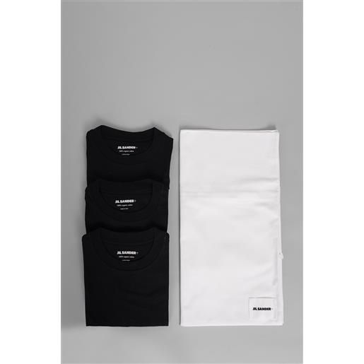 Jil Sander t-shirt 3-pack in cotone nero