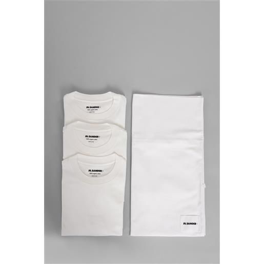 Jil Sander t-shirt 3-pack in cotone bianco