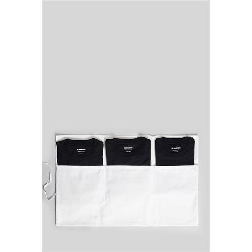 Jil Sander t-shirt 3-pack in cotone nero