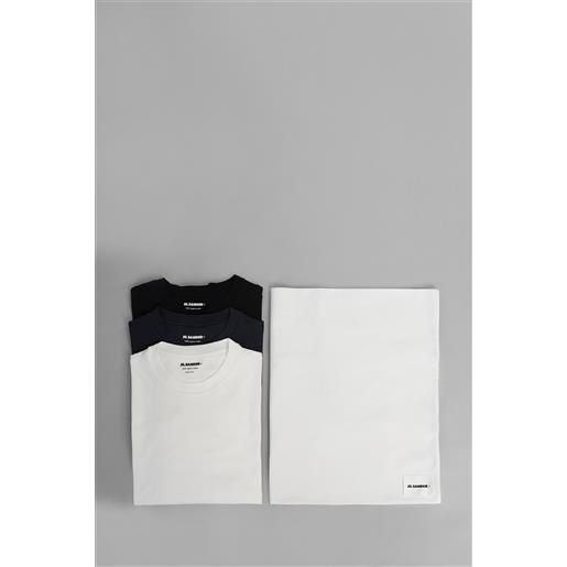 Jil Sander t-shirt 3-pack in cotone nero