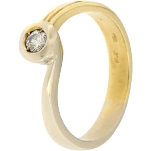 Gioielleria Lucchese Oro anello donna oro giallo bianco gl101467