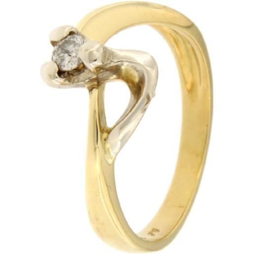 Gioielleria Lucchese Oro anello donna oro giallo bianco gl101468