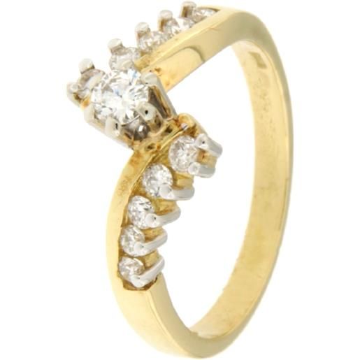 Gioielleria Lucchese Oro anello donna oro giallo bianco gl101469