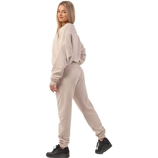 Nebbia iconic mid-waist 408 tracksuit pants beige xs donna