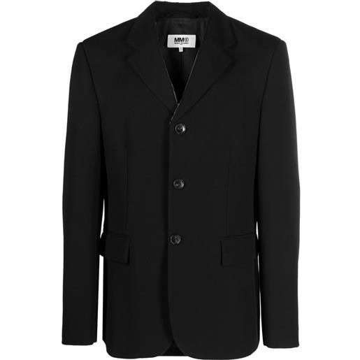 MM6 Maison Margiela giacca da abito con cuciture a contrasto - nero