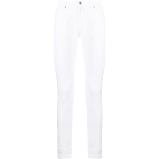DONDUP jeans slim con risvolto - bianco