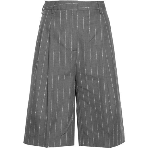 Semicouture shorts gessati - grigio