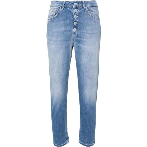 DONDUP jeans crop koons a vita media - blu