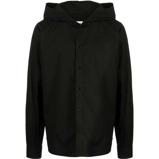 MM6 Maison Margiela camicia con cappuccio - nero