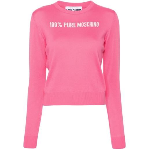 Moschino maglione girocollo - rosa