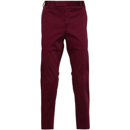 PT Torino pantaloni crop sartoriali - rosso
